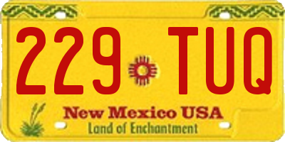 NM license plate 229TUQ