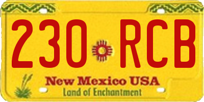 NM license plate 230RCB