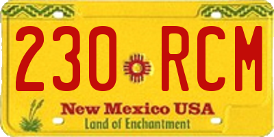 NM license plate 230RCM