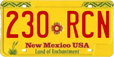 NM license plate 230RCN