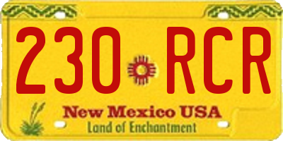 NM license plate 230RCR