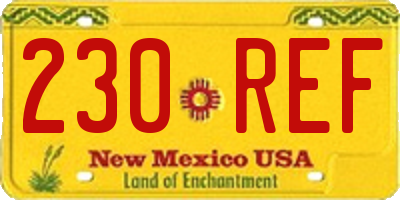 NM license plate 230REF