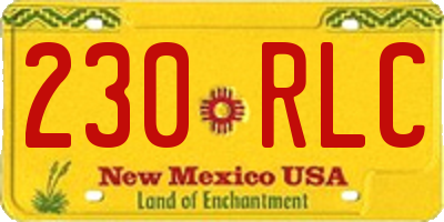 NM license plate 230RLC