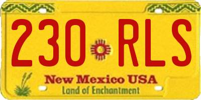 NM license plate 230RLS