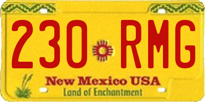 NM license plate 230RMG