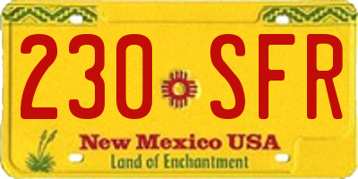 NM license plate 230SFR