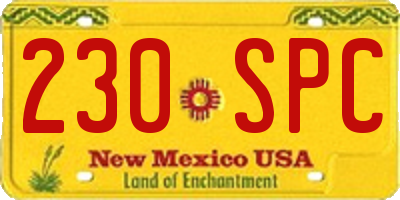 NM license plate 230SPC
