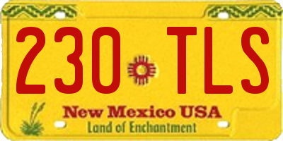 NM license plate 230TLS