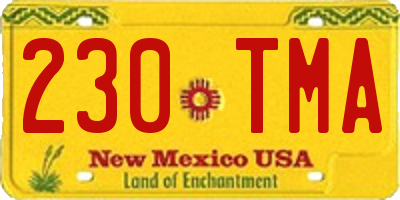 NM license plate 230TMA