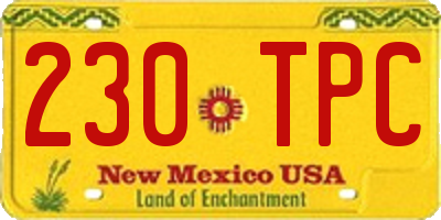 NM license plate 230TPC