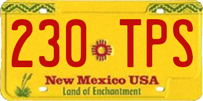 NM license plate 230TPS