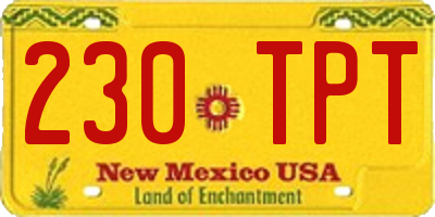 NM license plate 230TPT
