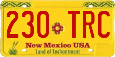 NM license plate 230TRC