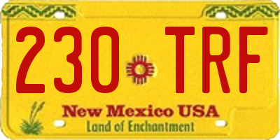 NM license plate 230TRF