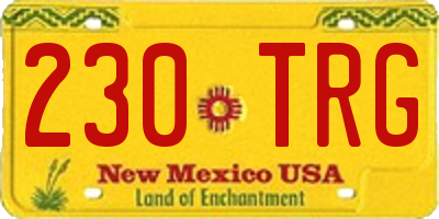 NM license plate 230TRG