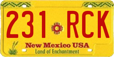 NM license plate 231RCK