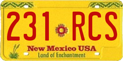 NM license plate 231RCS