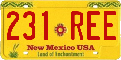 NM license plate 231REE