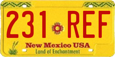NM license plate 231REF
