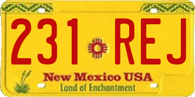 NM license plate 231REJ