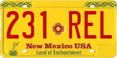 NM license plate 231REL