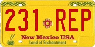 NM license plate 231REP
