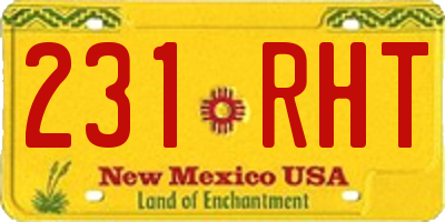 NM license plate 231RHT