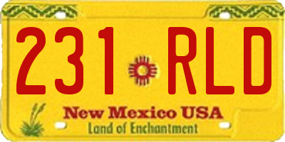 NM license plate 231RLD