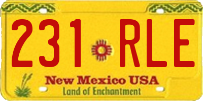 NM license plate 231RLE