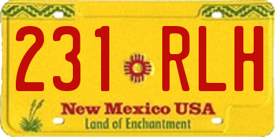 NM license plate 231RLH