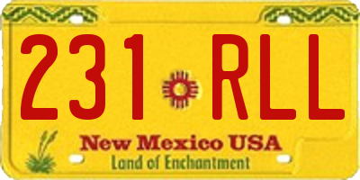 NM license plate 231RLL
