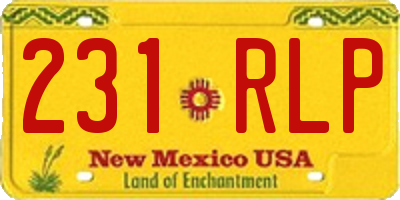NM license plate 231RLP