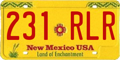 NM license plate 231RLR