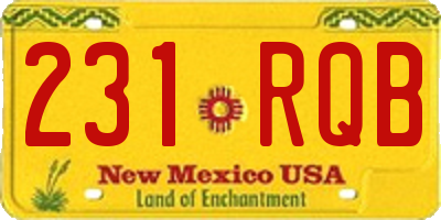 NM license plate 231RQB