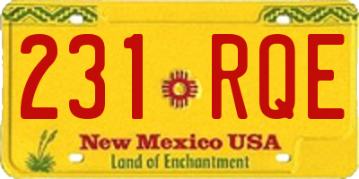 NM license plate 231RQE
