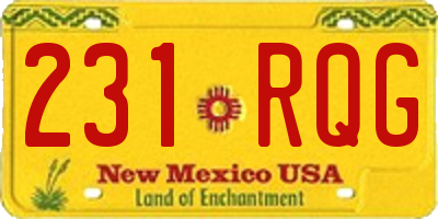 NM license plate 231RQG