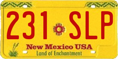 NM license plate 231SLP