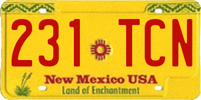 NM license plate 231TCN