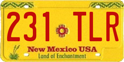 NM license plate 231TLR