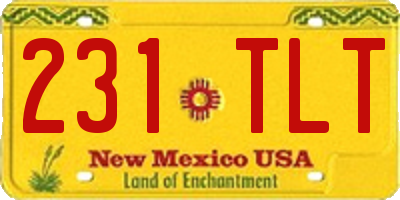 NM license plate 231TLT