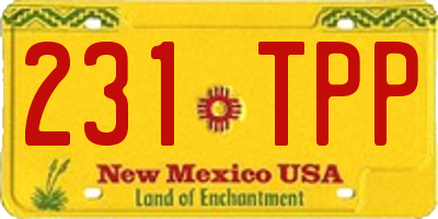 NM license plate 231TPP