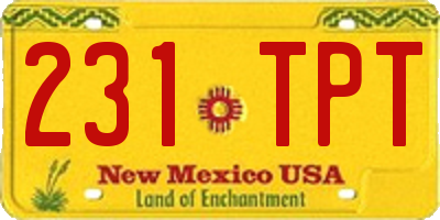 NM license plate 231TPT