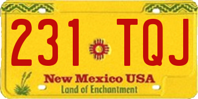 NM license plate 231TQJ
