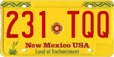 NM license plate 231TQQ