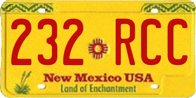 NM license plate 232RCC