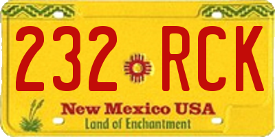 NM license plate 232RCK