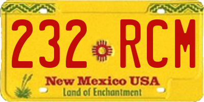 NM license plate 232RCM