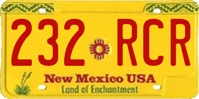 NM license plate 232RCR