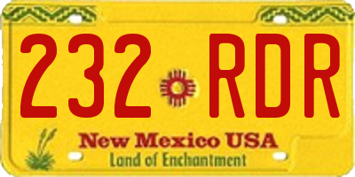 NM license plate 232RDR