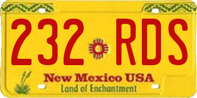 NM license plate 232RDS